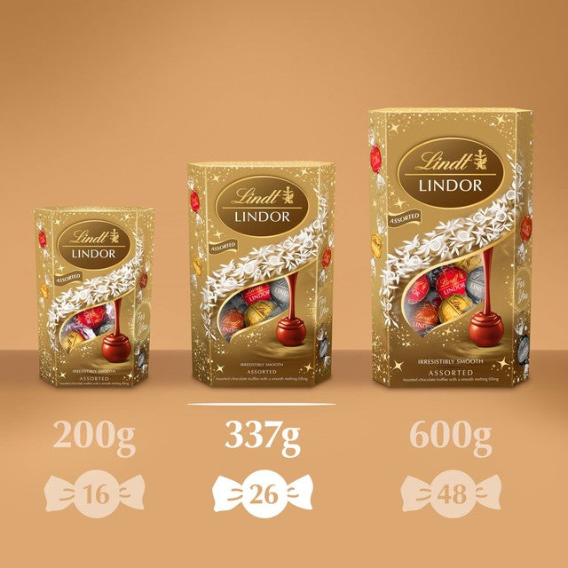 Lindt assorted chocolate truffles 337g box, UK version