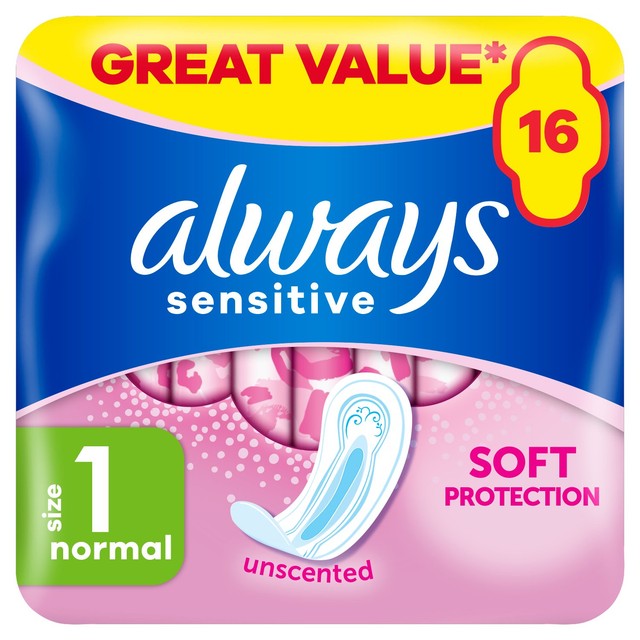 Always Sanitary Towels Sensitive Normal Size 1 - British product