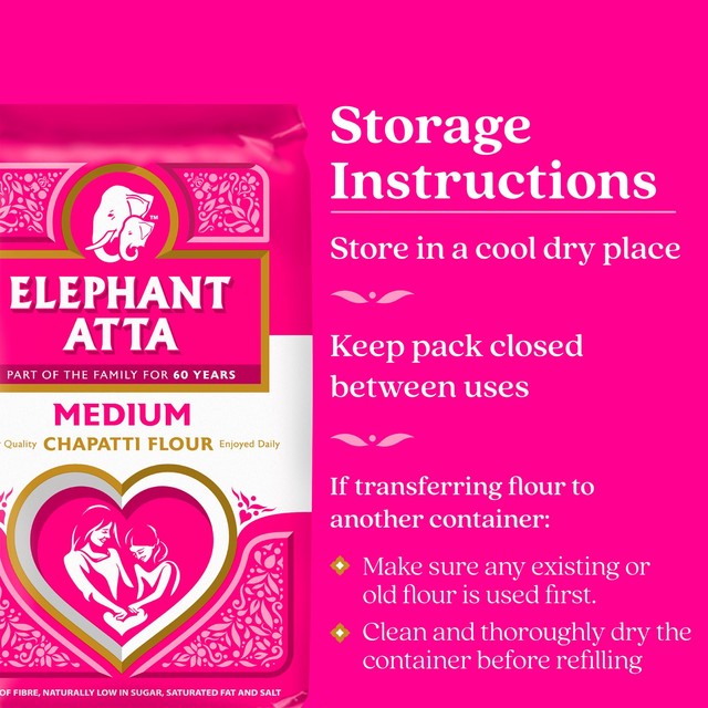 Elephant Atta Medium Chapatti Flour 10kg - British product