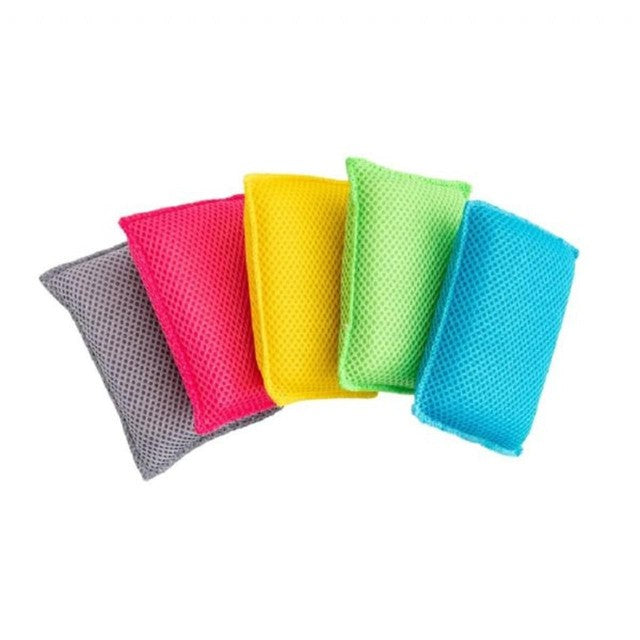Addis Mixed Colours Microfibre Super Sponge Pad Set of 5 - British product