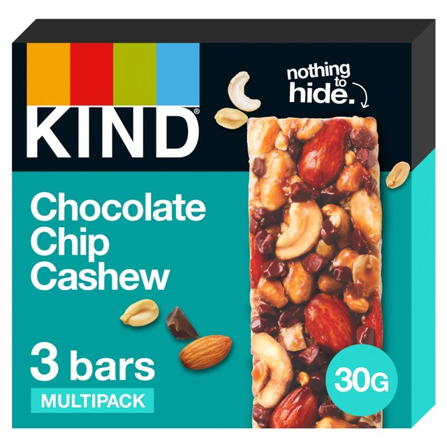 KIND chocolate chip cashew snack bar multipack, UK version