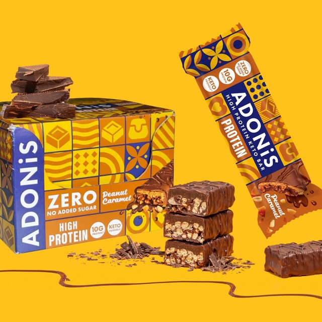 Adonis Peanut Caramel Protein Bar 45g - British product