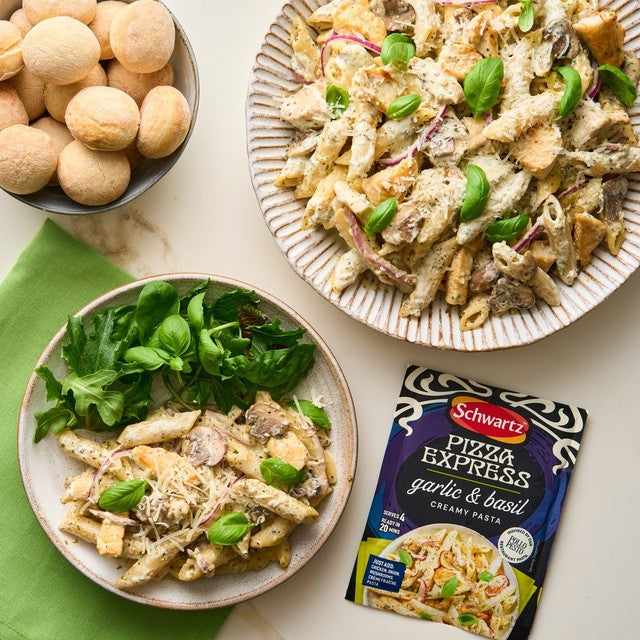 Schwartz garlic and basil creamy pasta bake recipe mix 35g (British brand)