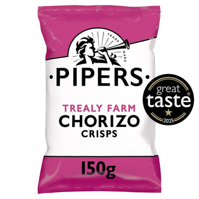 Pipers Trealy Farm Chorizo Sharing Bag Potato Crisps 150g
