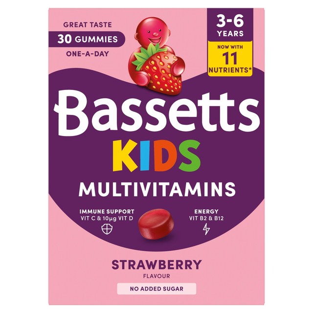Bassetts strawberry multivitamin gummies 30 gummies - British product