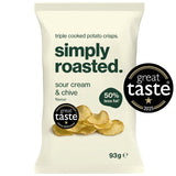 simply roasted sour cream and chive crisps 93g (British brand)