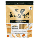 Pooch  Mutt Peanut Butter Vegan Dental Sticks Dog Treats 251g