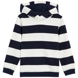 M&S boys pure cotton striped hoodie 5-6 years, imported from the UK