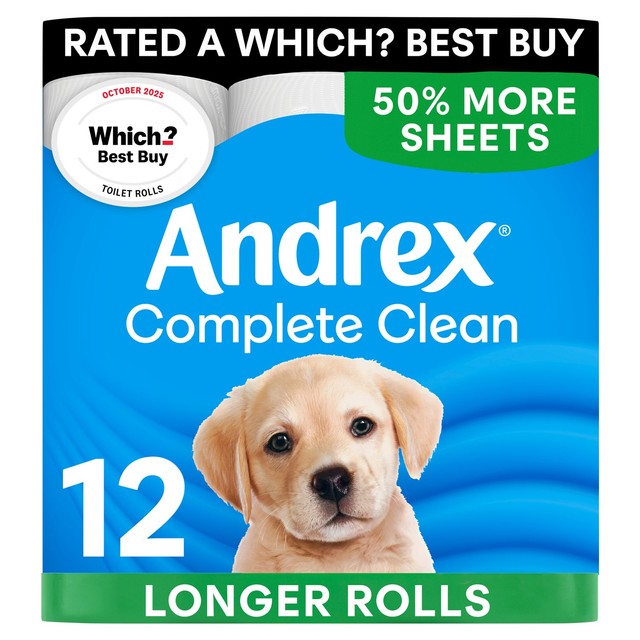 Andrex Complete Clean Toilet Roll 12 packs - British product