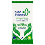 Sani Hands Anti-Bacterial Hand Wipes 12 wipes (British brand)
