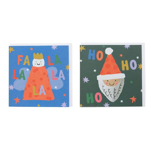 Sainsburys Home Cube Bright Santa Angel 10pk