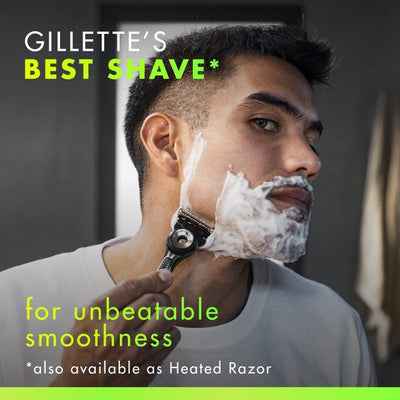 Gillette Labs Eksfolierende barberhøvel Gullutgave med magnetisk stativ Manuell barberhøvel