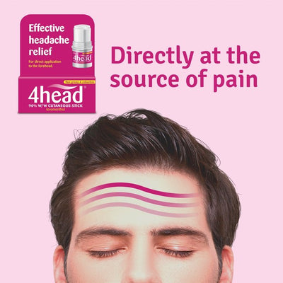 4head Stick, soulagement des maux de tête, 3,6 g