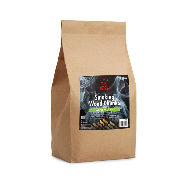 Big K Apple Wood Smoking Wood Chunks 8L - British product