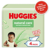Huggies Natural Care Plastic Free Baby Wipes 4 x 48