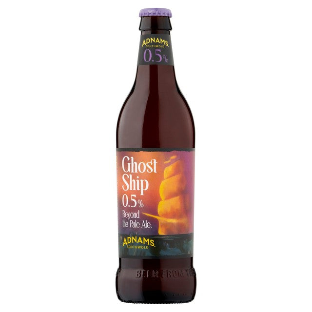 Adnams Ghost Ship 0.5% low alcohol beer 500ml bottle, UK version