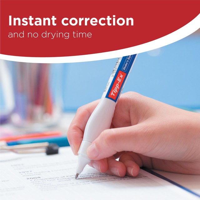 Bic UK Tipp-Ex Rapid Correction Pen pack of 3 8 ml (British brand)