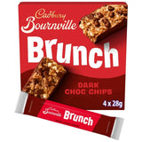 Cadbury Brunch Bournville Dark Chocolate Chip Wholegrain Cereal Bars Pack 4 x 28g