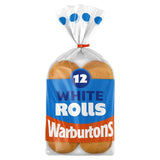 Warburtons sliced white bread rolls 12 pack (British brand)