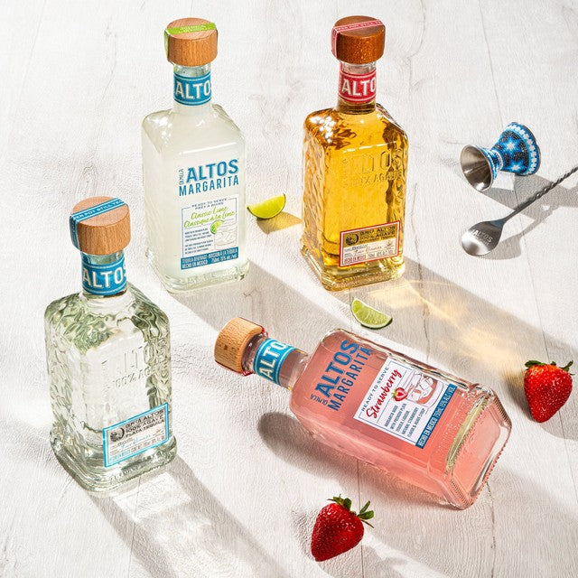 Altos Tequila Strawberry Margarita 75cl, imported from the UK