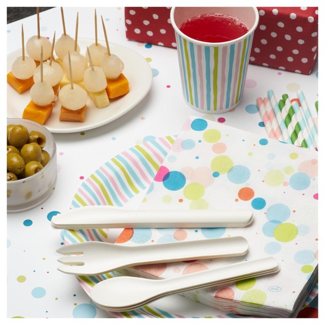 Duni Stripes party plates 22cm diameter (British brand)