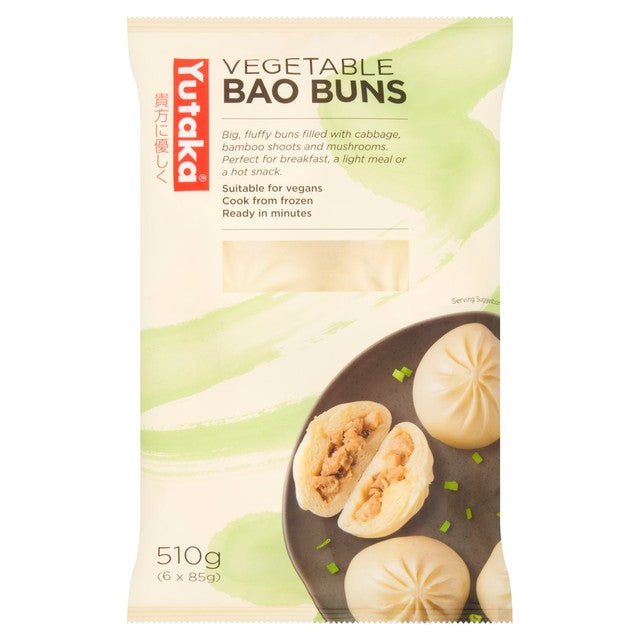 Yutaka vegetable bao buns 6 x 85g (British brand)