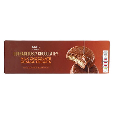 M&S Outrageously Chocolatey Milk Chocolate Orange Biscuits 230g