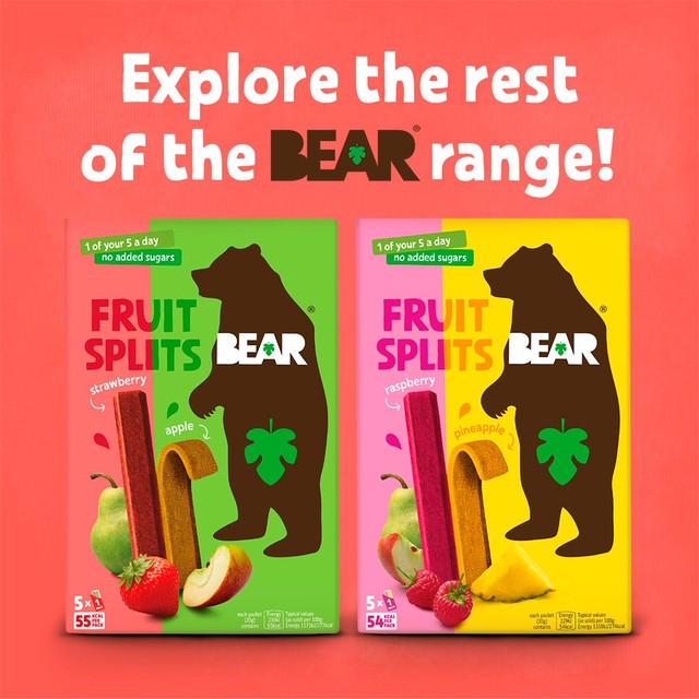 Bear fruit bars strawberry and apple 5 x 20g - British product