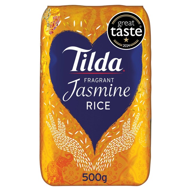 Tilda Fragrant Jasmine Rice 500g package (British brand)