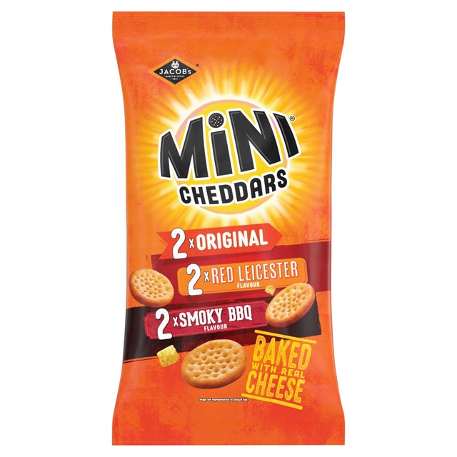 Jacob's Mini Cheddars Variety Pack cheese snack biscuits, UK version