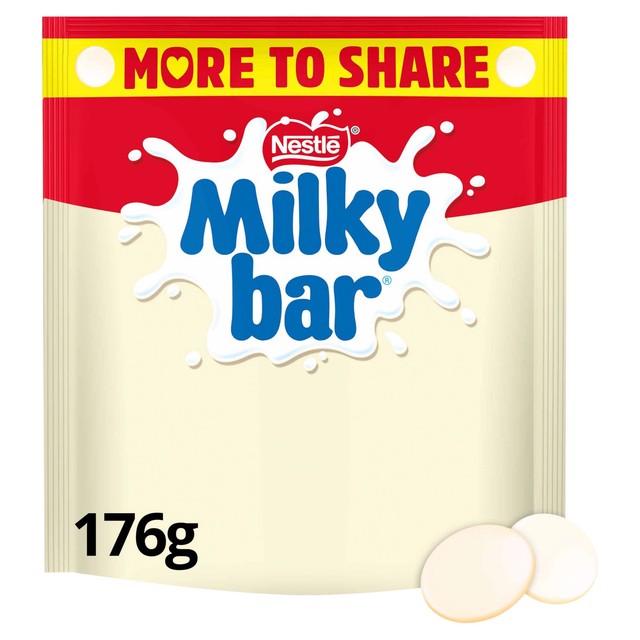 Milkybar white chocolate giant buttons 176g, imported from the UK