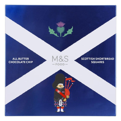 M&S All Butter Dark Chocolate Chip Shortbread Squares 200g