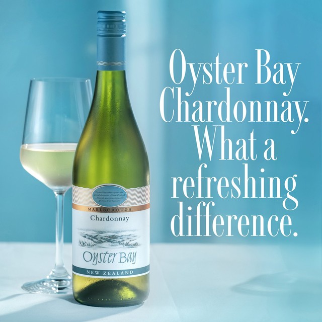 Oyster Bay Chardonnay white wine 75cl, imported from the UK