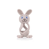 Brush-Baby Bobbie Bunny Baby Teether Toy Cappuccino Grey - British product