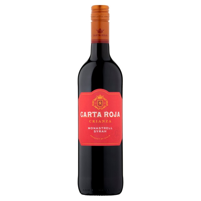 Carta Roja Crianza Monastrell Syrah red wine 75cl - British product
