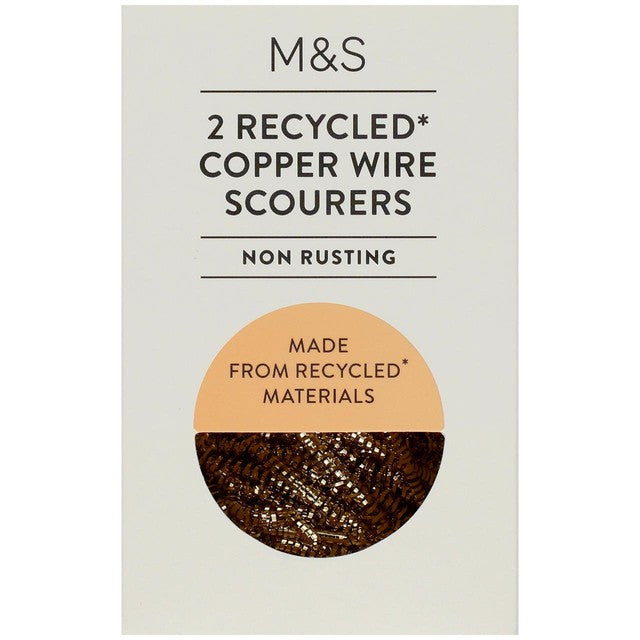 M&S recycled copper wire scourers 2-pack, imported from the UK
