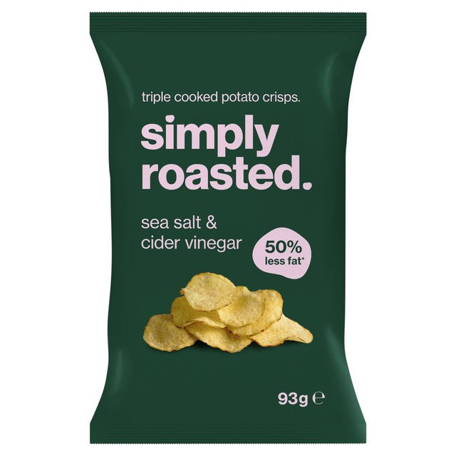 simply roasted sea salt & cider vinegar crisps 93g (British brand)