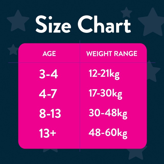 DryNites Girls Pyjama Pants 4-7 Yrs (17-30kg), UK version