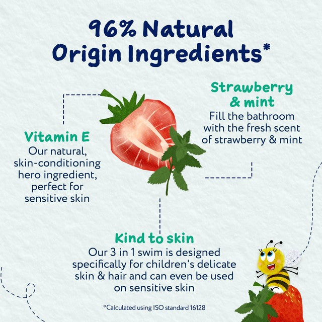 Childs Farm strawberry mint 3-in-1 body wash 250ml - British product