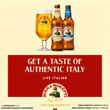 Birra Moretti lager beer 12 x 330ml bottles - British product