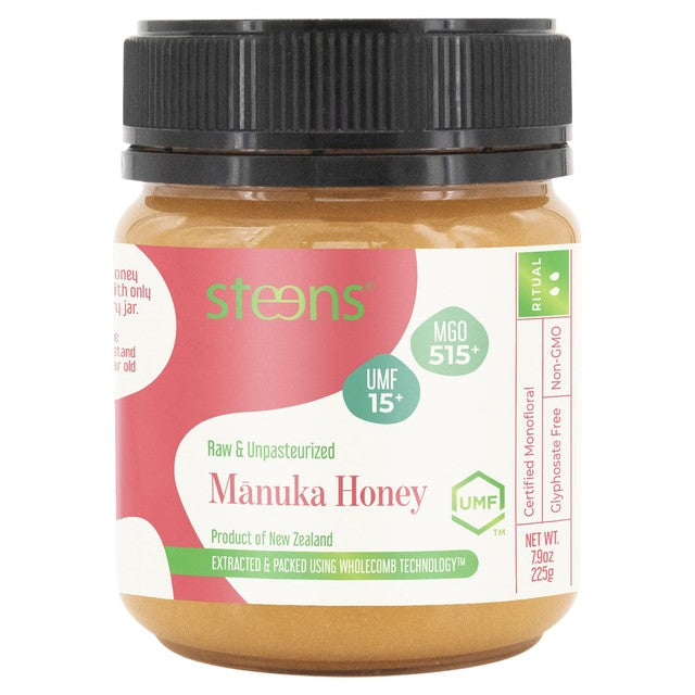 Steens MGO 515 UMF15 Manuka Honey 225g (British brand)