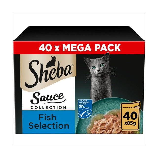 SHEBA Sauce Collection Adult Cat Food Fish Selection Pouch