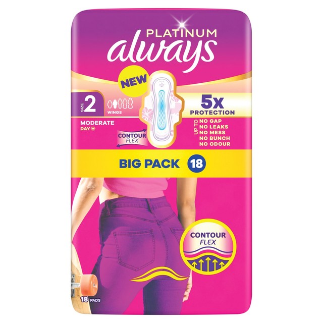 Always Platinum sanitary towels size 2 wings - British product
