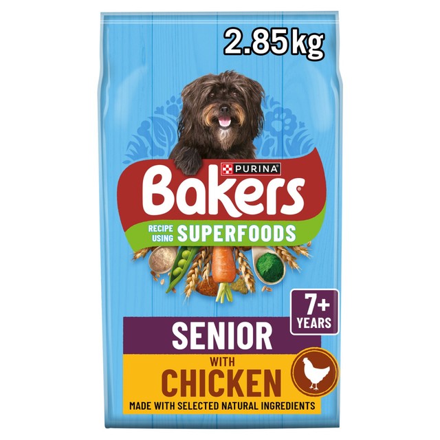 Bakers senior chicken with vegetables dry dog food 2.85kg - British product
