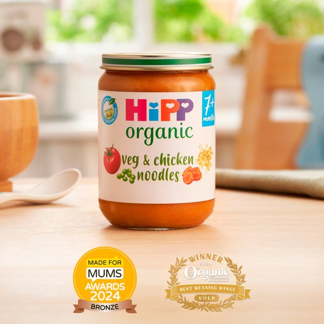 HiPP Organic veg and chicken noodles baby food 190g, UK version