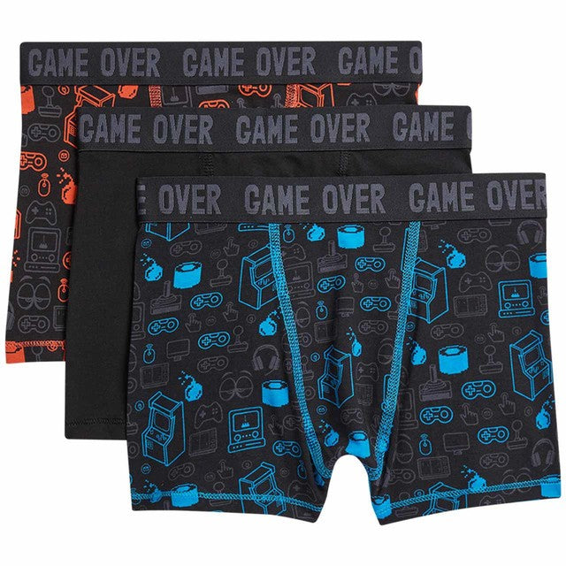 M&S cotton stretch gaming trunks black mix 5 pack size 5-6, imported from the UK