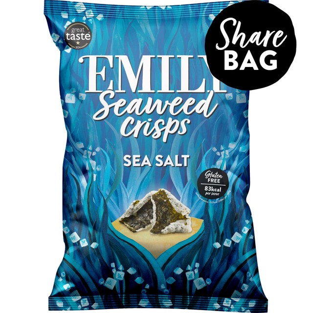 Emily Seaweed Crisps Sea Salt 50g - British product