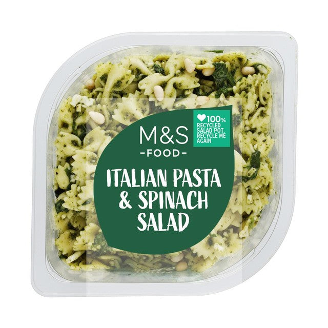 M&S Italian Pasta and Spinach Salad 400g, imported from the UK
