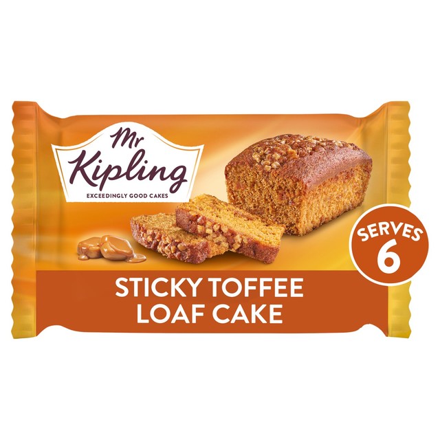 Mr Kipling sticky toffee loaf cake, imported from the UK