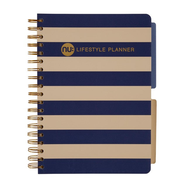Nuco Nautical Gold Stripe B5 planner imported from the UK